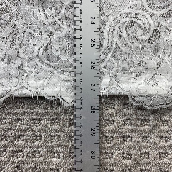 Women See Through Lace Sleepwear Blouse White Size XL - Picture 6 of 6